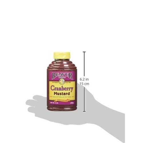 Beaver Cranberry Mustard, 13 Ounce Squeeze Bottle