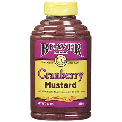 Beaver Cranberry Mustard, 13 Ounce Squeeze Bottle