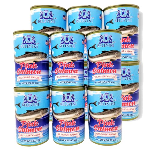 Belevini Pink Salmon Canned Wild Caught Alaskan 418g/14.74 Oz Na...