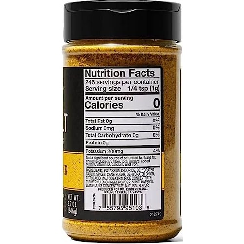 Kinders Seasoning No Salt Lemon Pepper 8.7oz. is Gluten Free, ...