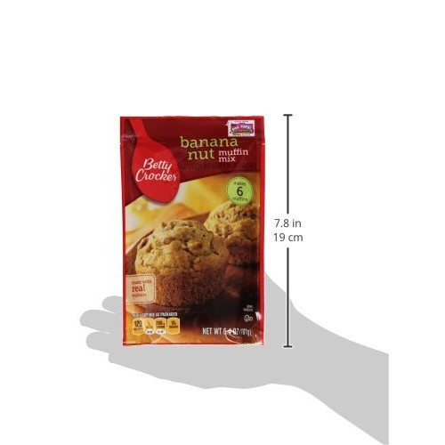 Betty Crocker Baking Mix, Banana Nut Muffin Mix, 6.4 Oz Pouch P