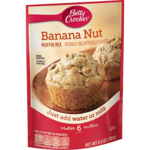 Betty Crocker Baking Mix, Banana Nut Muffin Mix, 6.4 Oz Pouch P