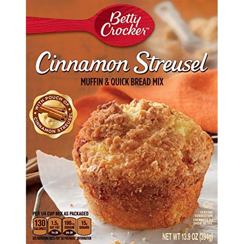 Betty Crocker Cinnamon Streusel Muffin And Quick Bread Mix, 13.9