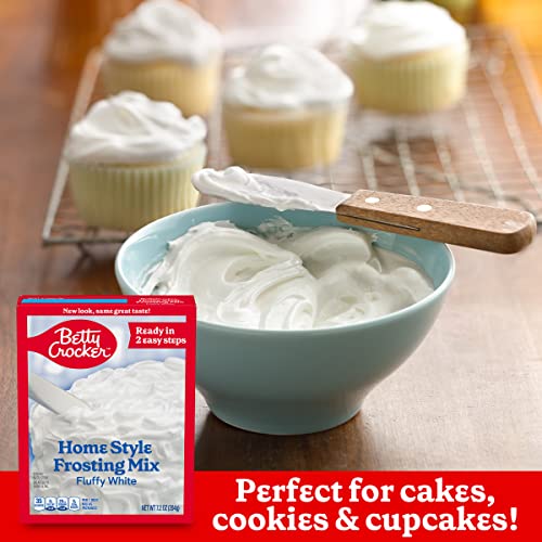 Betty Crocker Fat Free White Frosting Mix, 7.2 oz Pack of 12