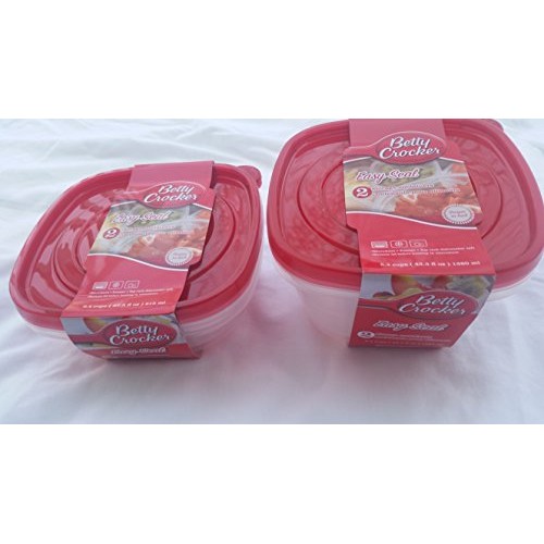 Betty Crocker Food Saver, 2Pk Storage Containers, Includes 43.3