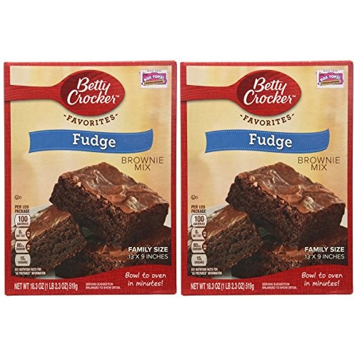 Betty Crocker Fudge Brownie Mix Family Size 18.3Oz. Pack Of 4