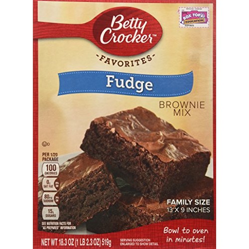 Betty Crocker Fudge Brownie Mix Family Size 18.3Oz. Pack Of 4