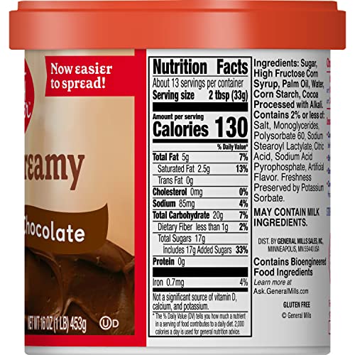 Betty Crocker Gluten Free Chocolate Frosting, 16 oz Pack of 8