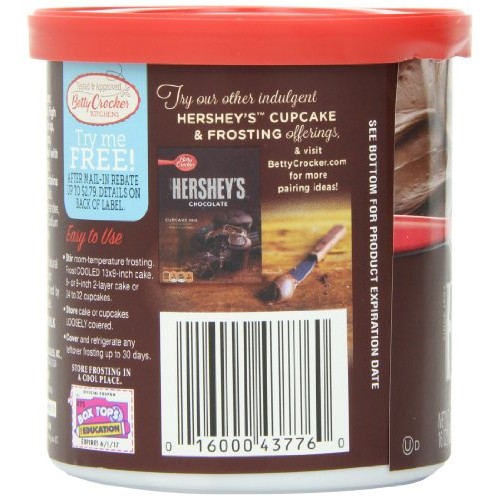 Betty Crocker Gluten Free Hersheys Milk Chocolate Frosting, 16 ...