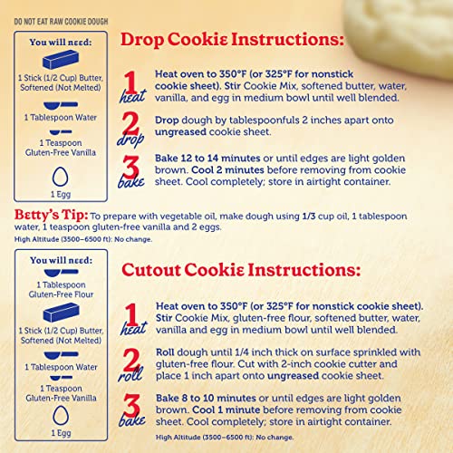 Betty Crocker Gluten Free Sugar Cookie Mix, 15 oz Pack of 6