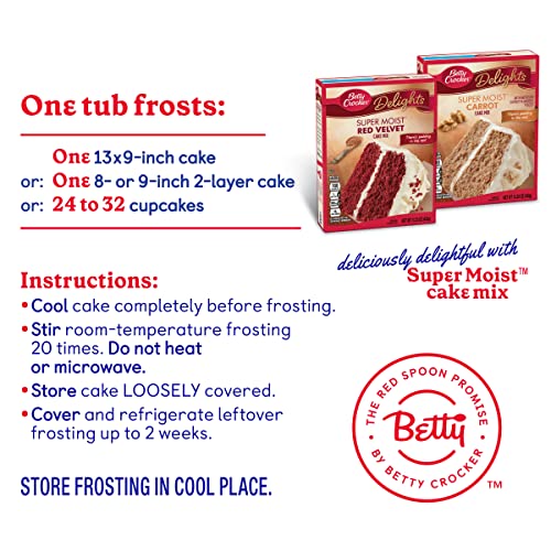 Betty Crocker Gluten Free Whipped Cream Cheese Frosting, 12 Oz