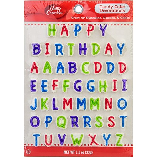 Betty Crocker Happy Birthday” Candy Cake Decorations, 1.1 Ounce