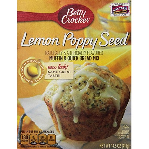 Betty Crocker Lemon Poppy Seed Muffin &Amp; Quick Bread Mix 14.5 Oz