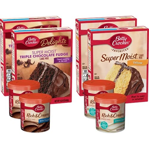 Betty Crocker Milk Chocolate Yellow Cake Mix and Cream Cheese Fr...