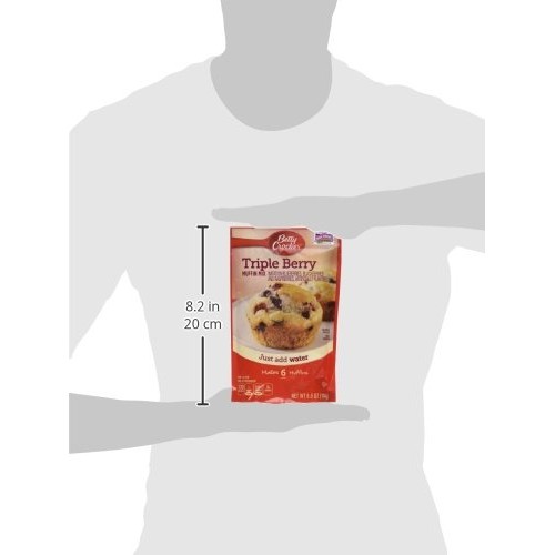 Betty Crocker Muffin Mix 6.5 Oz Packet Pack Of 6 Triple Berry