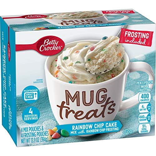 Betty Crocker Mug Treats, Rainbow Chip Cake Mix With Rainbow Chi