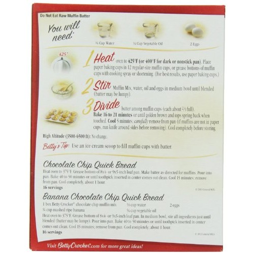 Betty Crocker Premium Muffin and Quick Bread Mix, Chocolate Chip...