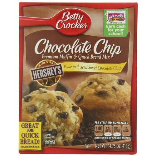 Betty Crocker Premium Muffin and Quick Bread Mix, Chocolate Chip...