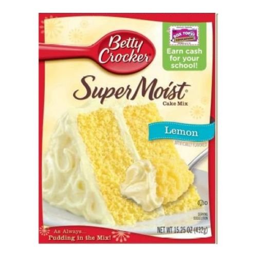 Betty Crocker Super Moist Lemon Cake Mix 15.25 Oz Pack Of 12