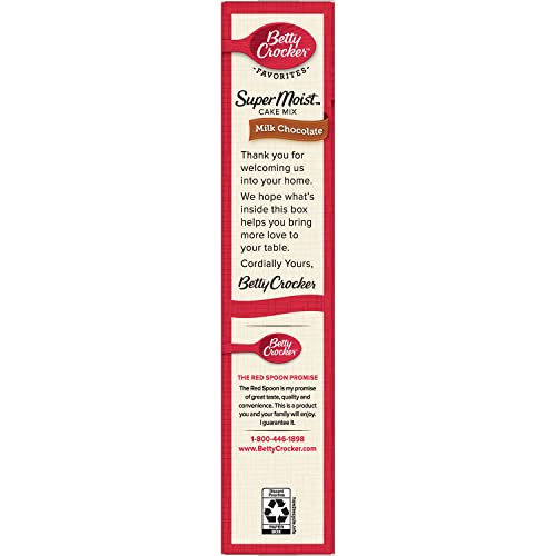 Betty Crocker Supermoist Cake Mix, Milk Chocolate, 15.25-Ounce