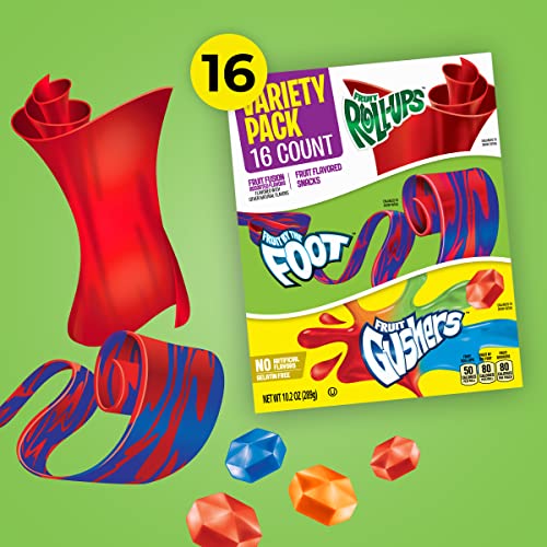 Fruit Roll-Ups Fruit Fusion Assorted Flavors, 16 Ct