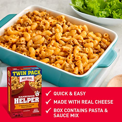 Hamburger Helper Cheeseburger Macaroni, Made With Real Cheese, T