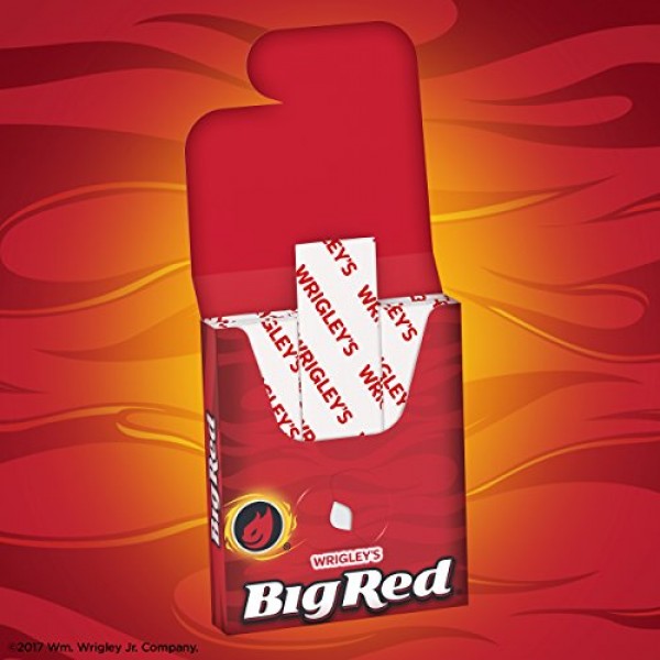  Big Red Wrigley's Cinnamon Gum, 3 Fifteen-Stick Packs (45  Pieces Total) : Chewing Gum : Grocery & Gourmet Food