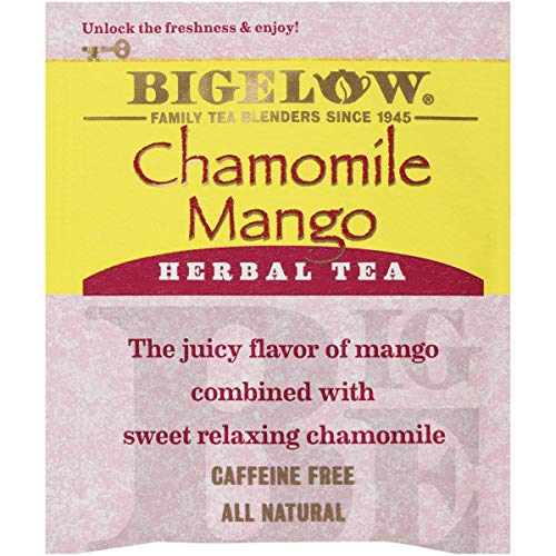 Bigelow Chamomile Mango Herbal Tea 20-Count Boxes Pack Of 6, 1