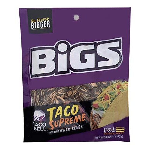 Bigs Taco Bell Taco Supreme Sunflower Seeds 3.63 Oz - Pack Of 3