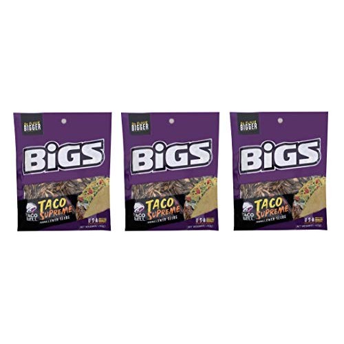 Bigs Taco Bell Taco Supreme Sunflower Seeds 3.63 Oz - Pack Of 3