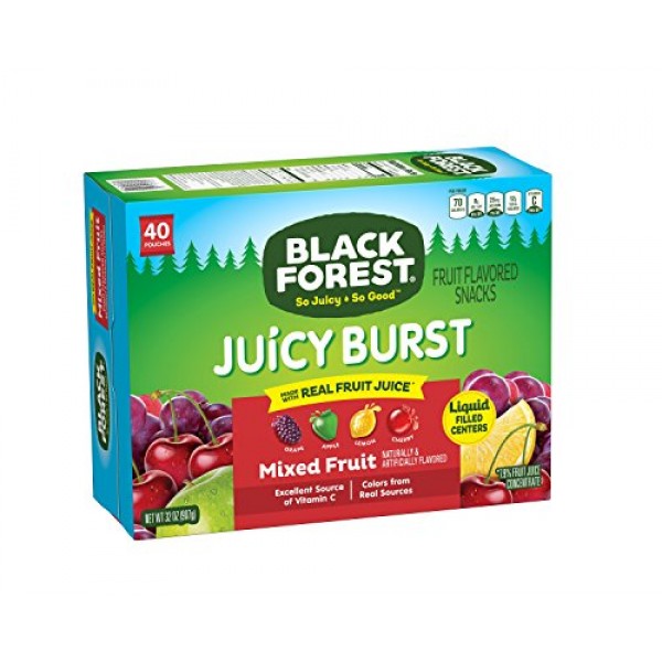 Black Forest Fruit Snacks Juicy Bursts, Mixed Fruit, 0.8 ...