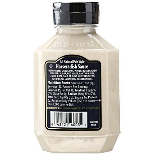 Boars Head Horseradish Sauce, 9.5 Oz