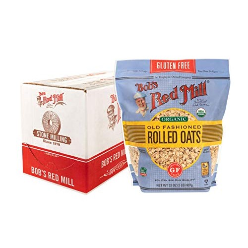 Bobs Red Mill Gluten Free Organic Old Fashioned Rolled Oats, 32...