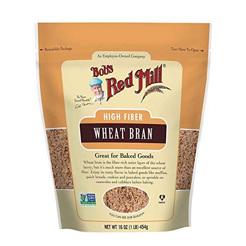 Bobs Red Mill High Fiber Wheat Bran, 16 Oz Pack Of 4