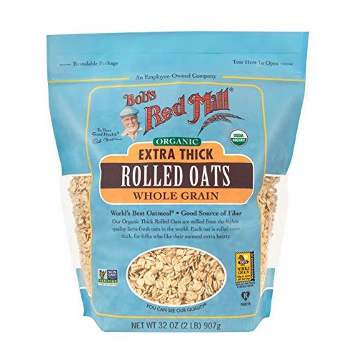 Bobs Red Mill Organic Extra Thick Rolled Oats, 32 oz, Pack of 1