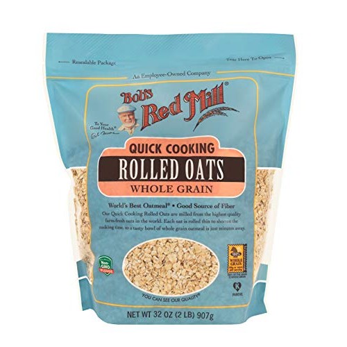 Bobs Red Mill Quick Cooking Rolled Oats, 32-ounce Pack of 4