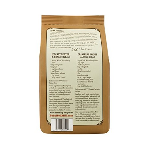 Bobs Red Mill Whole Wheat Pastry Flour, 5 Pound Pack Of 4