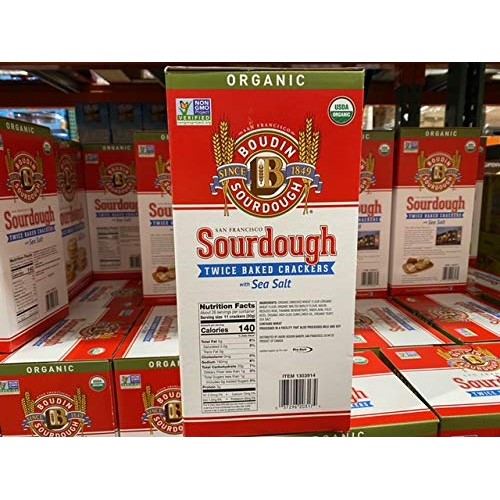 Boudin New Organic Sourdough Crackers Family Size 28Oz, 1 Box