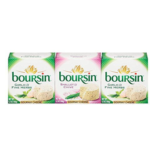 Boursin Garlic Herb And Shallot Chive Cheese 5.2 Oz. Each, 3 Pk.