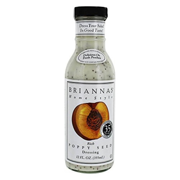 BRIANNAS Home Style Rich Poppy Seed Dressing, 12 Fl Oz