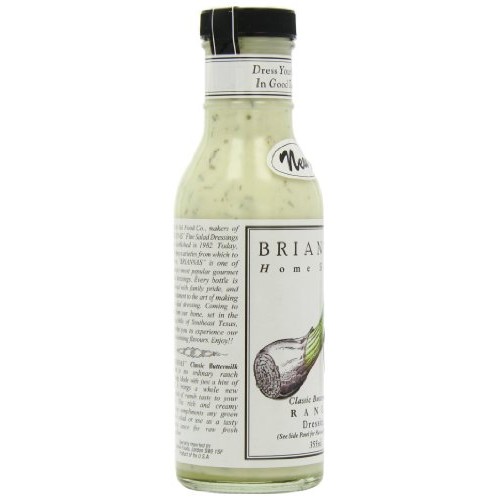 Briannas Ranch Salad Dressing, Classic Buttermilk, 12 Ounce