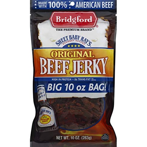 Bridgford Sweet Baby Rays Original Beef Jerky, 10 Oz Jumbo Bag