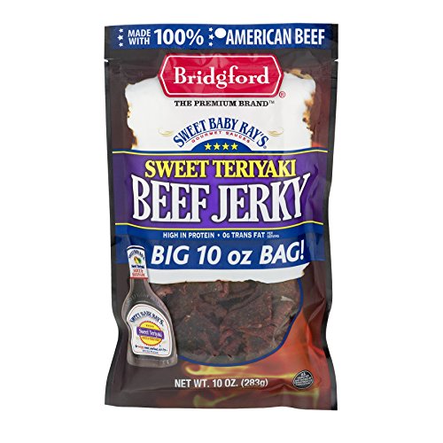 Bridgford Sweet Baby Rays Sweet Teriyaki Beef Jerky, High Prote