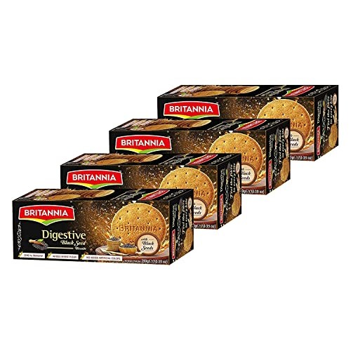 BRITANNIA Black Seed Digestive Biscuits 12.34oz 350g - Whole W...