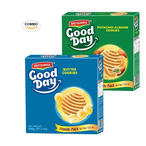 BRITANNIA Good Day Pistachio/Almond & Butter Cookies 21.2oz 600...