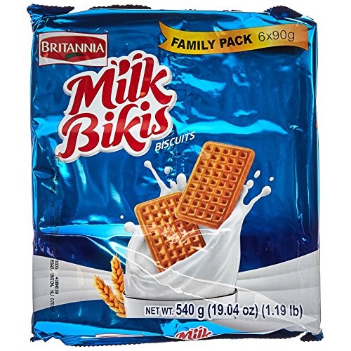 Britannia Milk Bikis Biscuits Value Pack 6X90 Grams