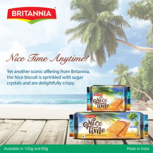 BRITANNIA Nice Time 16.9oz 480g - Delicious Coconut Biscuit Cr...