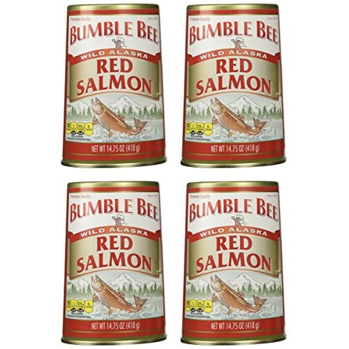 Bumble Bee Alaska Sockeye Red Salmon, 14.75-Ounce Cans Pack of 4