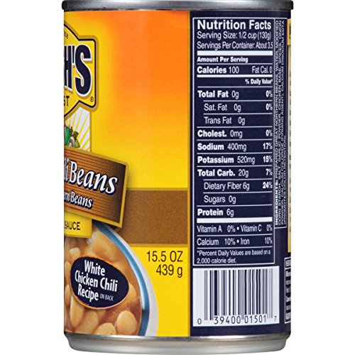 Bushs Best Canned White Chili Beans Pack Of 12, Source Of Pla