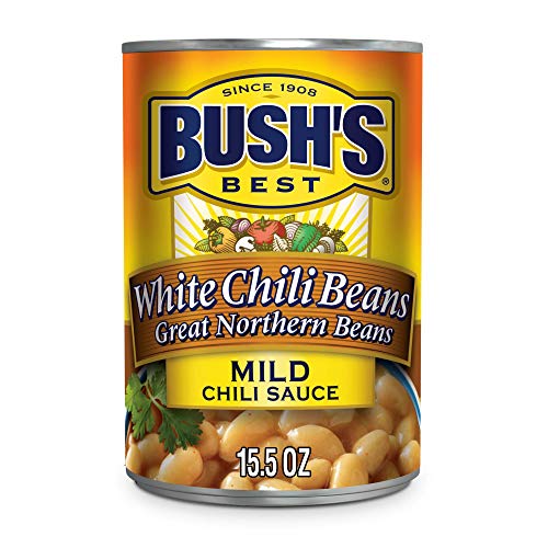 Bushs Best Canned White Chili Beans Pack Of 12, Source Of Pla